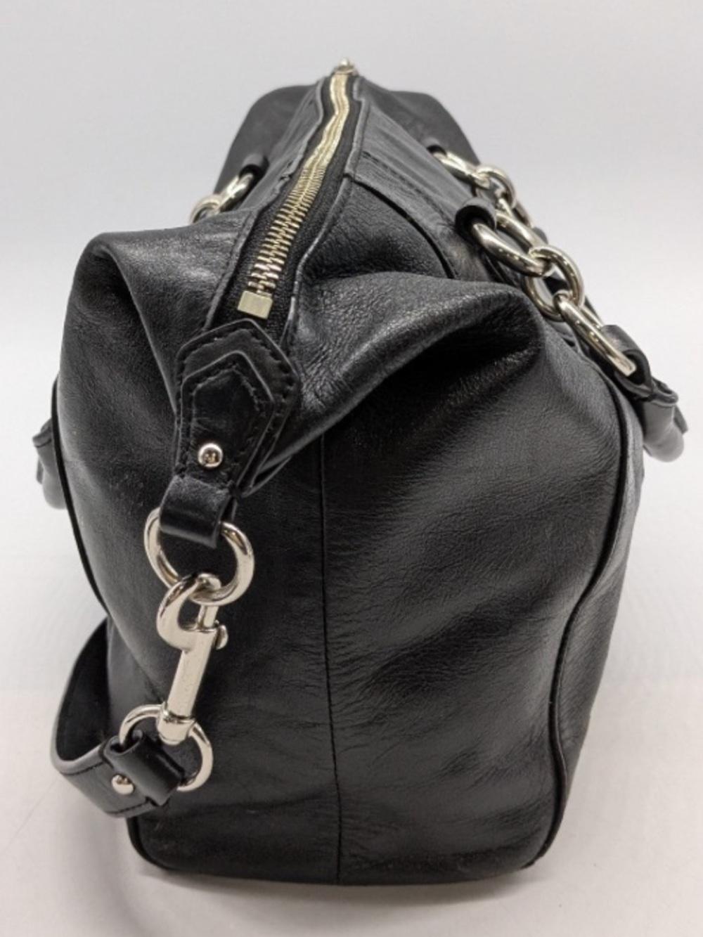 Colette Black Smooth Leather Satchel Purse - COA Authentication $428 Retail - Picture 3 of 9